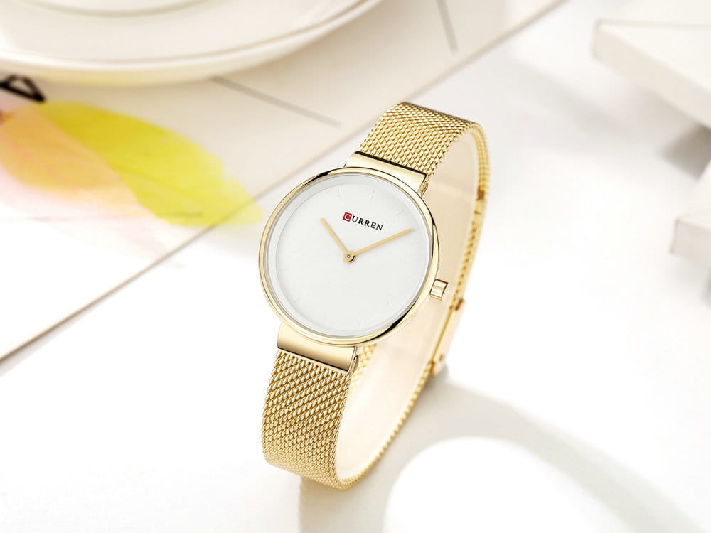 Fashion New Water Quartz Watch Women’s Mesh Belt Casual Business Pointer Watch