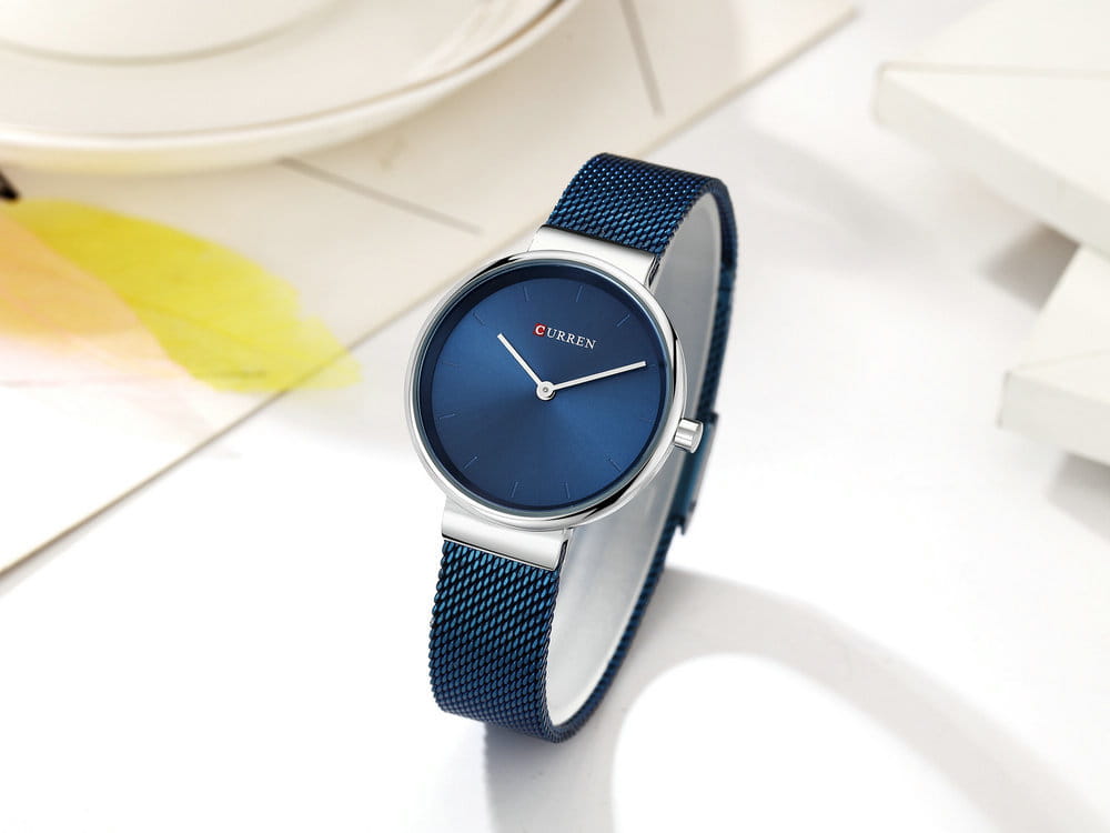 Fashion New Water Quartz Watch Women’s Mesh Belt Casual Business Pointer Watch