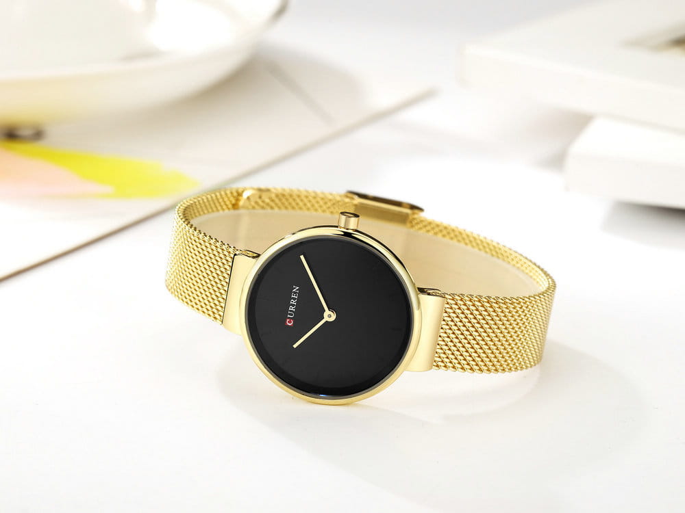 Fashion New Water Quartz Watch Women’s Mesh Belt Casual Business Pointer Watch