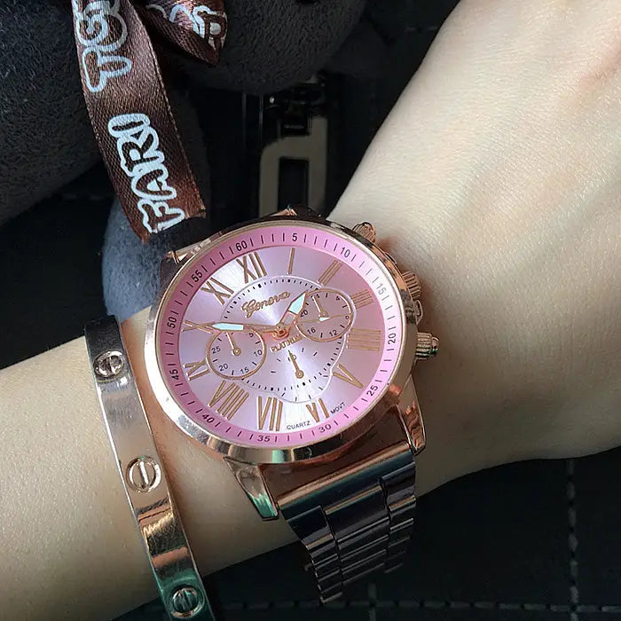 Women’s Leisure Alloy Steel Belt Quartz Watch