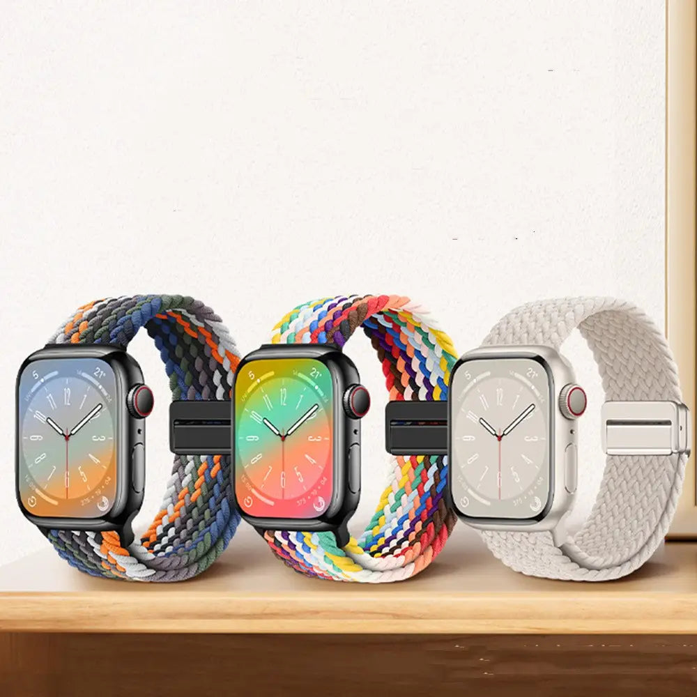 Magnetic Buckle Woven Loop Integrated Strap