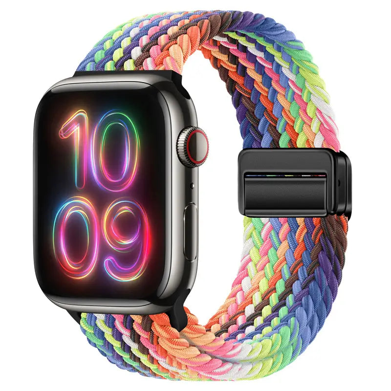 Magnetic Buckle Woven Loop Integrated Strap