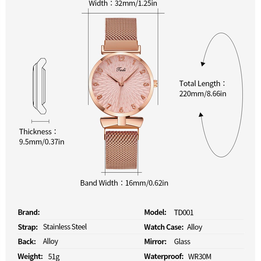 Suit Women’s Quartz Watch With Bracelet