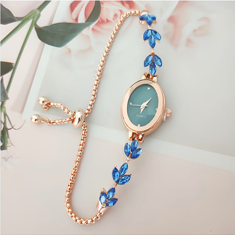 Wheat Diamond Women’s Watch Free Adjustment Pull-out Women’s