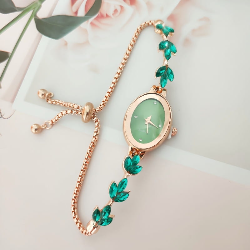 Wheat Diamond Women’s Watch Free Adjustment Pull-out Women’s