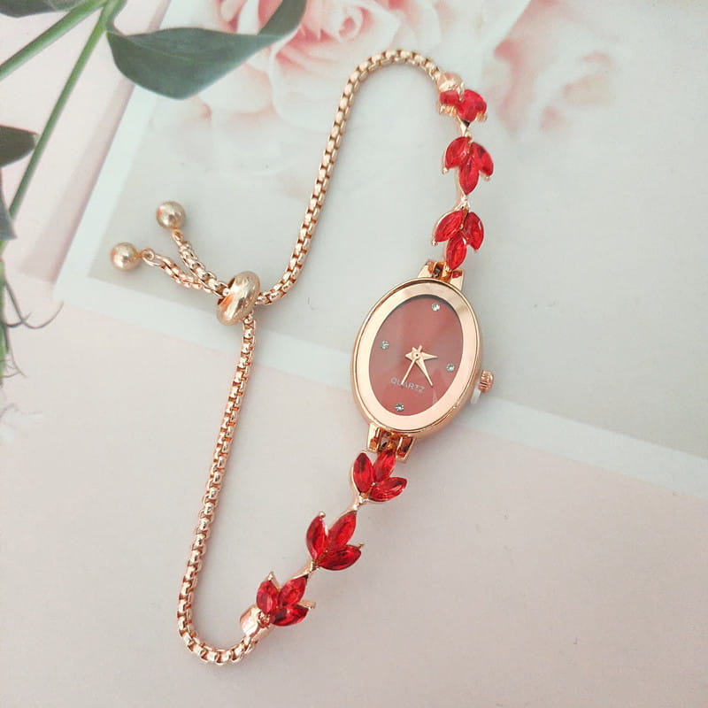 Wheat Diamond Women’s Watch Free Adjustment Pull-out Women’s