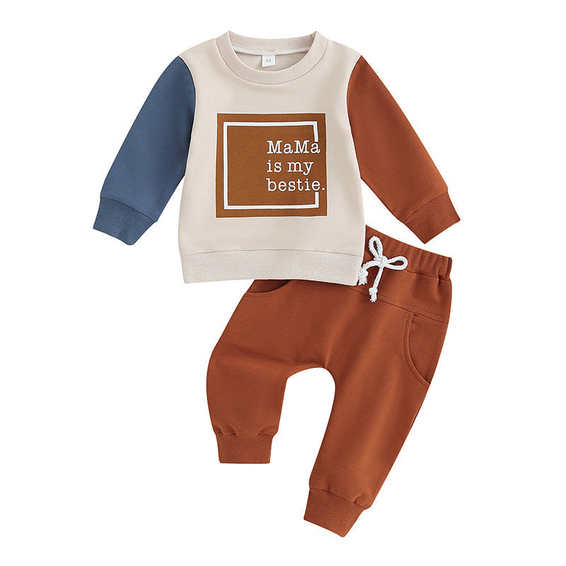 Sweatshirt And Sweatpants Suit Letter Printing