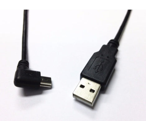 كابل شاحن طاقة USB Mini 5Pin 5P بزاوية قائمة ذكر إلى USB 2.0 ذكر بطول 0.2 متر لجهاز Chromecast