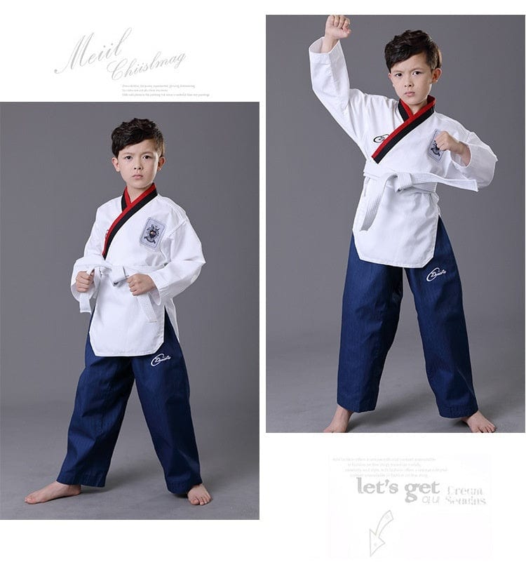 زي TKD للبالغين والأطفال، ملابس تدريب تنافسية للرجال والنساء