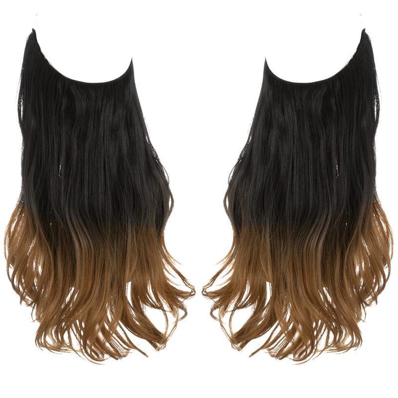 Wig Female Fish Line Type Long Curly Hair Chemical Fiber Extension Piece Matte High Temperature Silk Fish Silk Thread Wig Piece