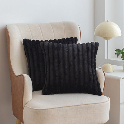 Nordic Light Luxury Faux Rabbit Fur Drawstring Pillowcase
