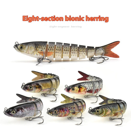 متوفر طعم صيد السمك الصلب Eight Fish 133 مم 203 جرام طعم بلاستيكي حيوي