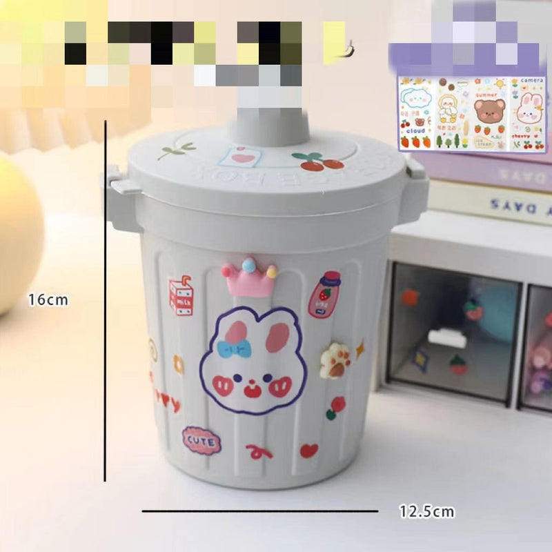 سوب سطح المكتب Can Can Organizer Bucket Office Mini Bear Trash Can
