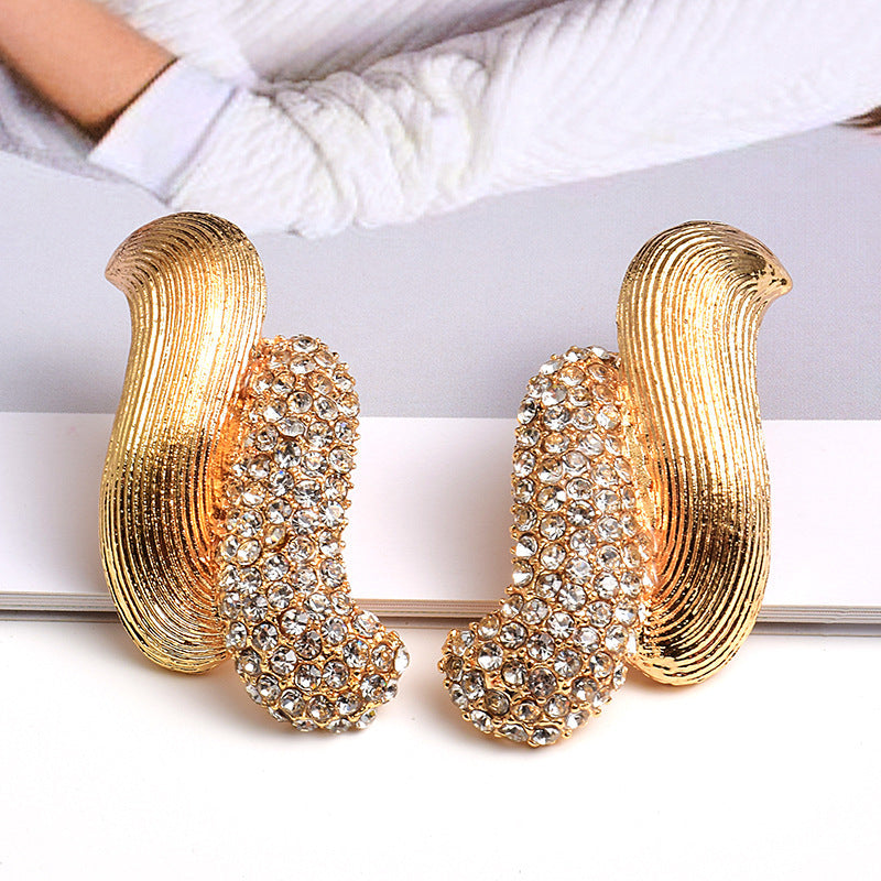 European And American Style Trendy Earrings Diamond