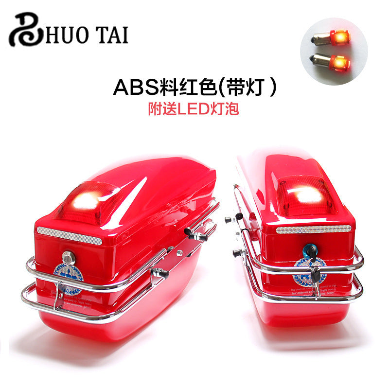 Modified motorcycle side box ABS with light box