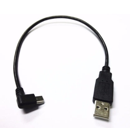 كابل شاحن طاقة USB Mini 5Pin 5P بزاوية قائمة ذكر إلى USB 2.0 ذكر بطول 0.2 متر لجهاز Chromecast