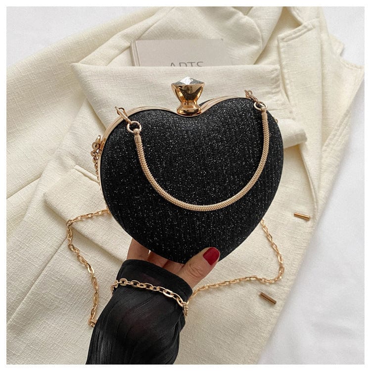 حقيبة القابض المسائية حقيبة Women Women Laming Hand Heart Lapear