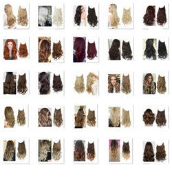 Wig collection of female extensions, long curly high-temperature fiber.