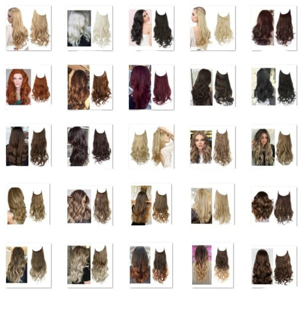 Wig collection of female extensions, long curly high-temperature fiber.