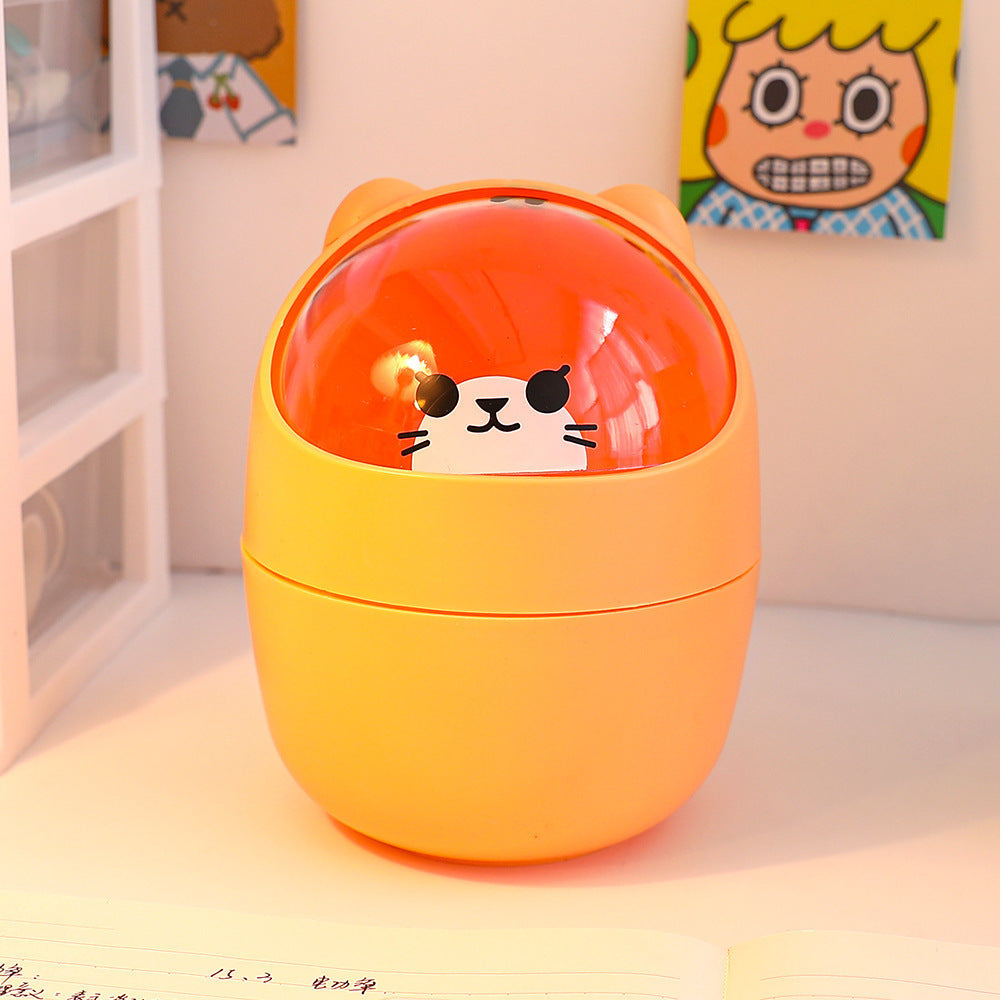 سوب سطح المكتب Can Can Organizer Bucket Office Mini Bear Trash Can