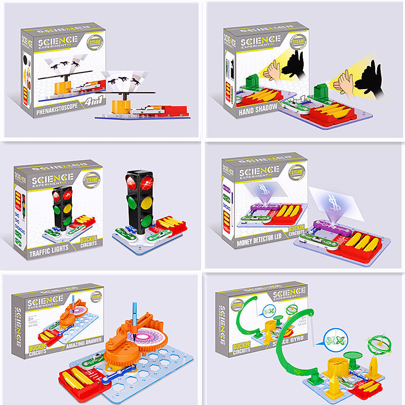Student creativity DIY science experiment toy for teenagers, featuring interactive components and colorful packaging.