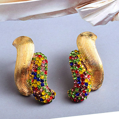 European And American Style Trendy Earrings Diamond