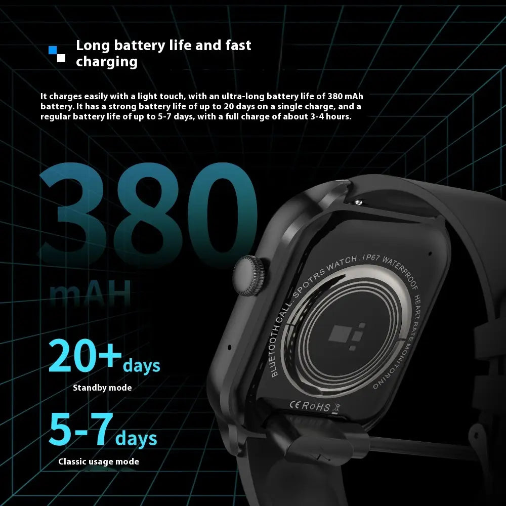 G43 Blood Oxygen Body Temperature Heart Rate Sleep NFC Multi-function Smart Watch