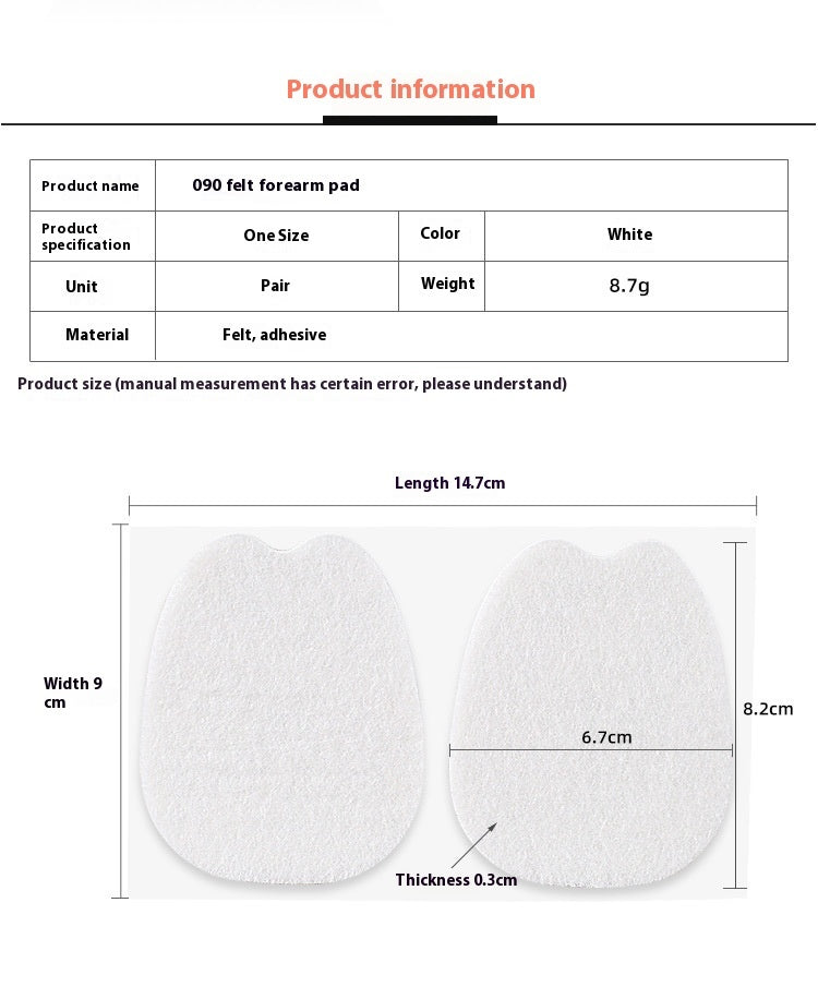 Thin Felt Front Palm Anti-wear Half Size Anti-wear Shoes Tongue Stickers