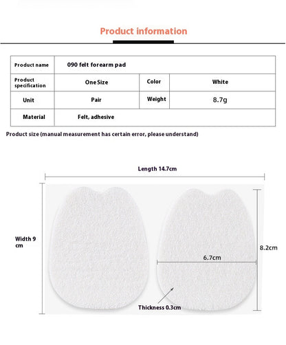 Thin Felt Front Palm Anti-wear Half Size Anti-wear Shoes Tongue Stickers