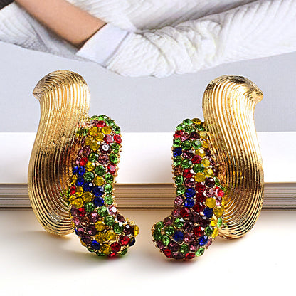 European And American Style Trendy Earrings Diamond