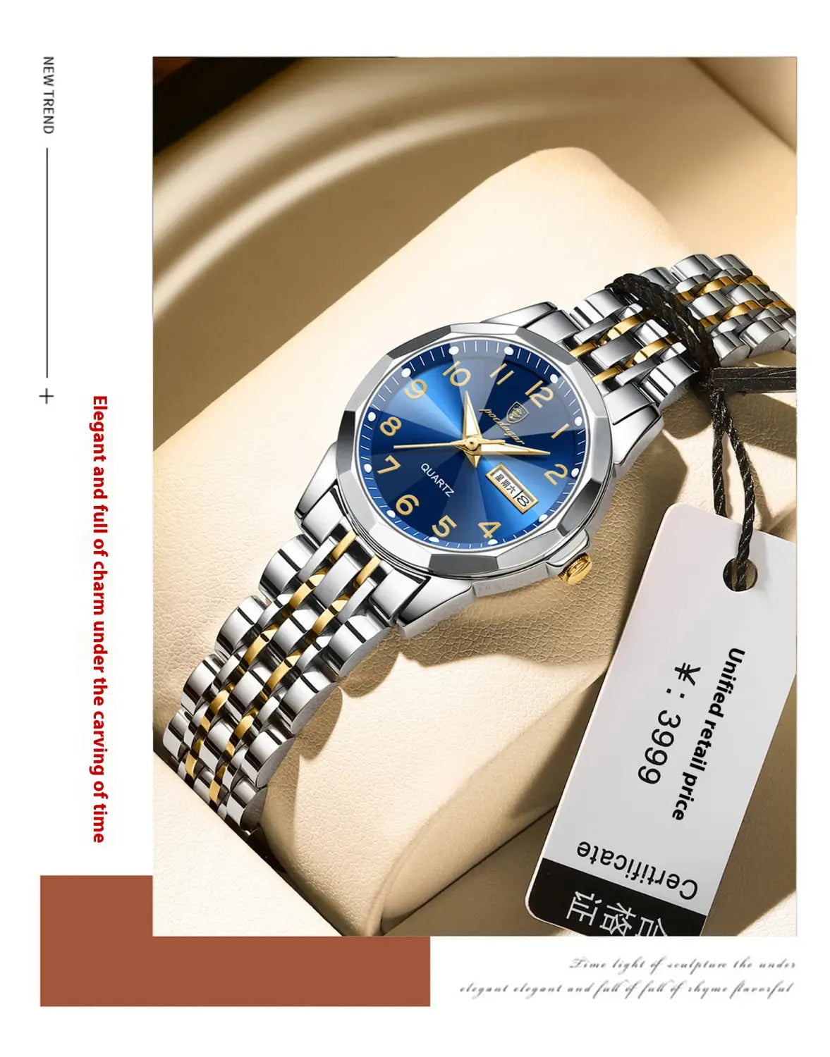 Women’s Waterproof Double Calendar Watch
