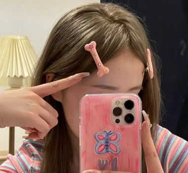 骨纹XINGX一字夹侧刘海鸭嘴夹女