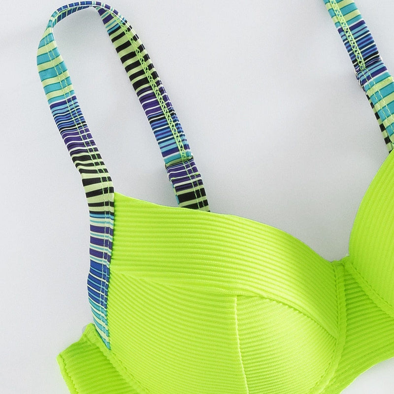 Printed Sexy Halter Bikini Women's Fashion Split