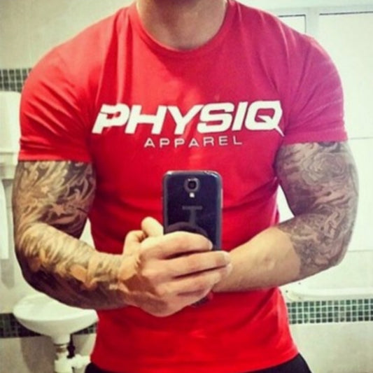 Summer Men's Sports Leisure Running Exercise Cotton T-shirt