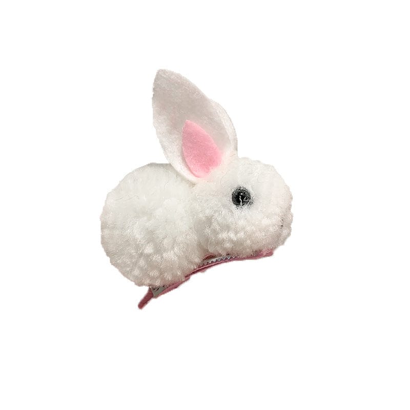 Cute Bunny Three-dimensional Barrettes Children's Plush Clip