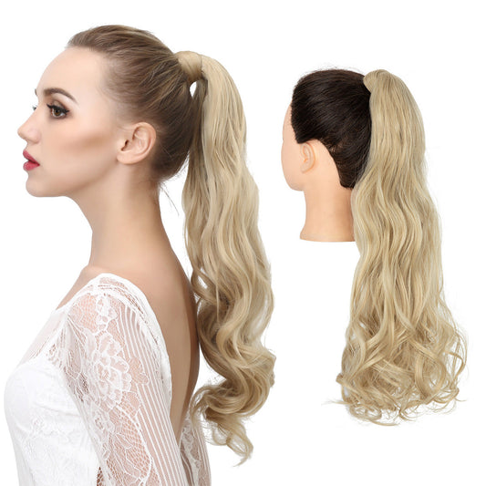 Fluffy natural ponytail wig in European and American style.