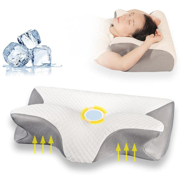 Memory Pillow Slow Rebound Shaped Pillow Core Cervical Support Type Ox Horn Pillow