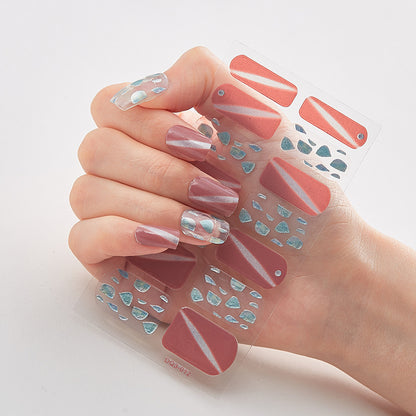 3d Laser Bronzing Craft Nail Applique Nail Sticker