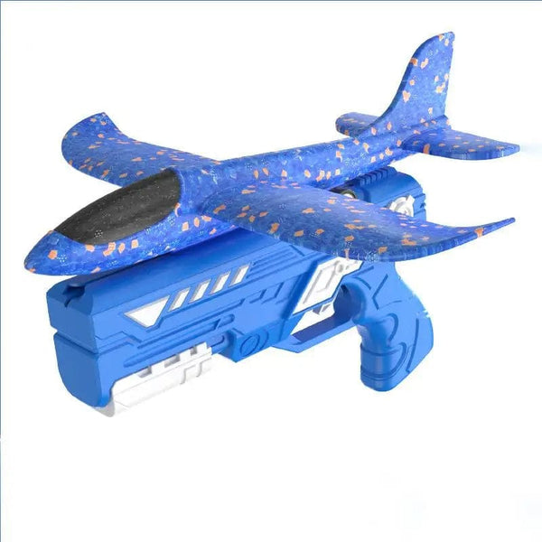Children's foam ejection aircraft toy for outdoor play and parent-child interaction.