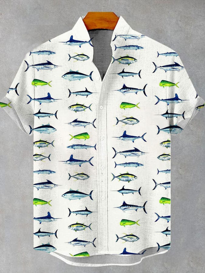 Hawaiian Printed Short Sleeved Shirt