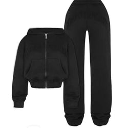 Sports Suit Zip-up Hooded