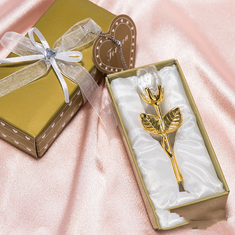 Kristall Metall Rose Valentinstag Kleines Geschenk Hochzeit