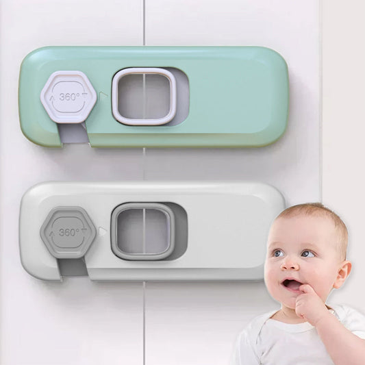 home refrigerator lock for child safety in green and gray colors