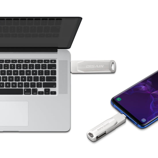 جديد Typec Metal Rotating USB Drive Mobile