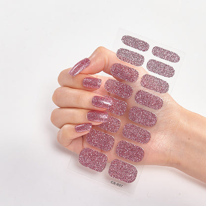 Solid Color 16 Small Stickers Nail Stickers Simple Nail Stickers