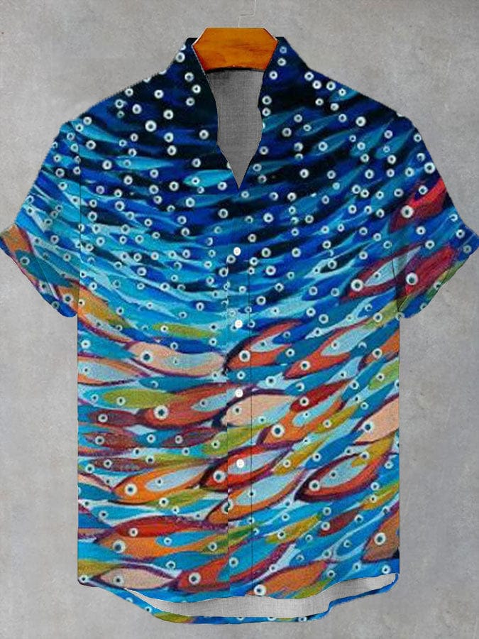 Hawaiian Printed Short Sleeved Shirt
