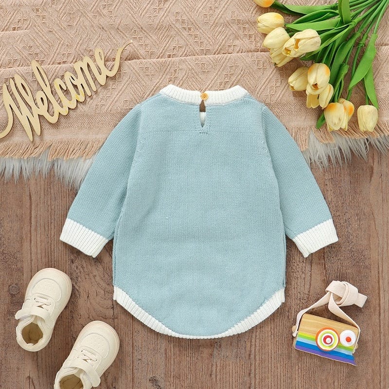 Infant Bunny Jacquard Triangle Rompers Romper