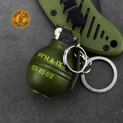 Metal Portable Grenade Modeling Inflatable Grinding Wheel Open Flame Lighter