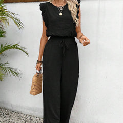 European And American Sleeveless Vest Trousers Advanced Two-piece Set For Women