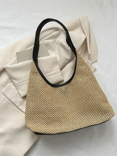Woven Straw Shoulder Bag